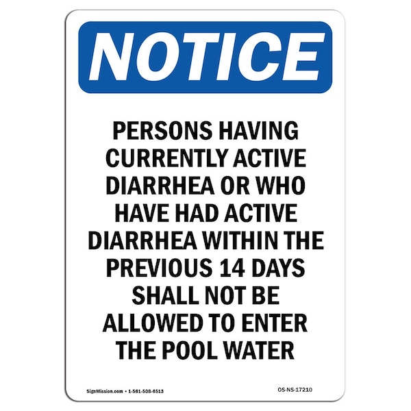 OSHA Sign, Persons Having Currently Active, 5in X 3.5in Decal, 10PK, 3.5" W, 5" L, Portrait, PK10